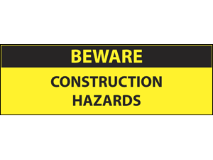 Picture of Beware Construction Label (BCL#003)